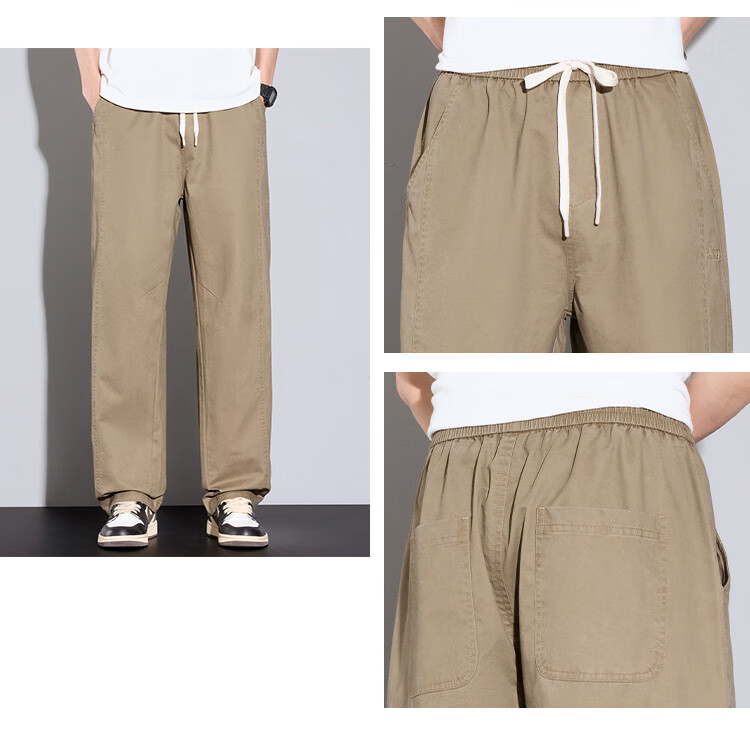 JEEP High-End Men's Casual Pants, New Spring And Autumn 2026 Style, Loose Straight-Leg Trousers, Trendy Wide-Leg Long Pants for Me 2