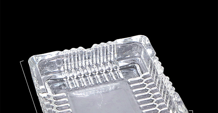 Jidukongjian Glass Ashtray, High-End Office Ashtray, Desktop Ornament, Birthday Gift for Dad, Square Shape 19