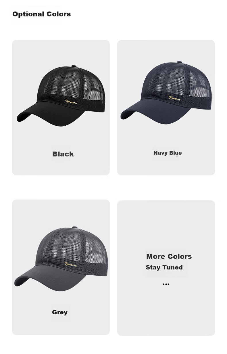 TUCANO Baseball Cap for Men And Women, Lightweight Summer Breathable Versatile Visor Cap, Outdoor Sun Hat, Sunshade Hat, UV Protection Cap 8