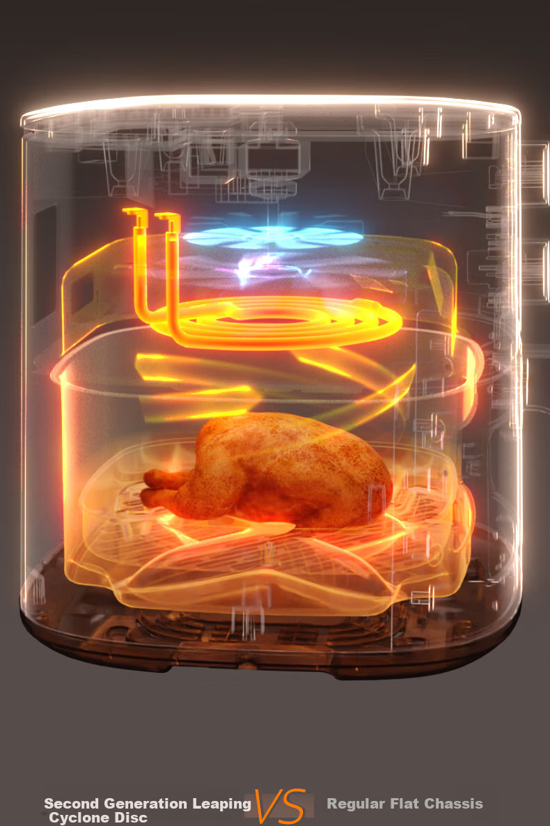 Midea Air Fryer, Transparent View, No-Flip Design, 7L Large Capacity, Multi-Functional, Oil-Free, Crispy on The Outside And Tender on The Inside, Non-Stick, Easy to Clean, Electric Fryer Oven MF-KZE7001 5