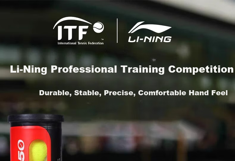 Li-Ning Tennis TB50 Adult And Children's High-Elasticity Professional Training Balls, Durable And Wear-Resistant, Unisex, Pack of 4 1