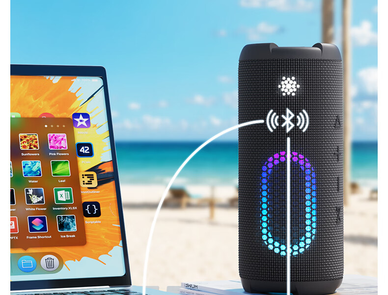 WANYINBA M9 Bluetooth Speaker, 40W High Volume, Deep Bass, Outdoor Waterproof, Camping Portable, Bicycle Riding Car-Mounted, Home Computer High-Quality Speaker, Gray Long Battery Versio 31