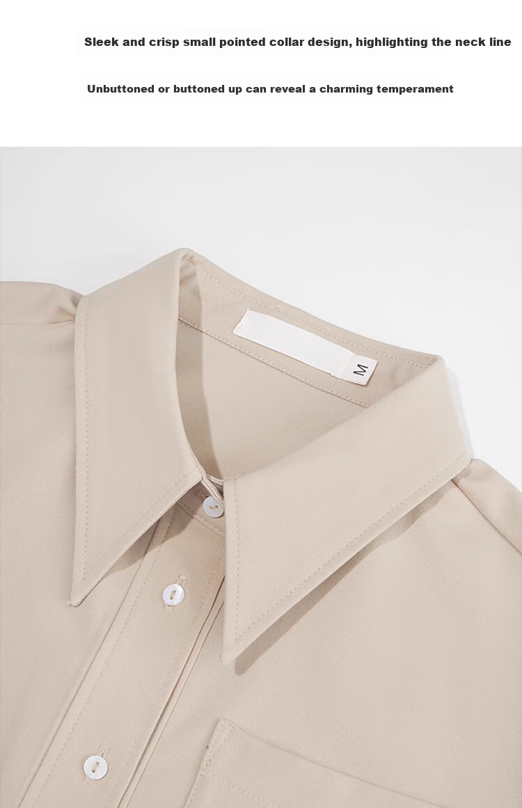 Bodexiaojie Off-White Layered Blouse for Women, Elegant Interview Commuter Top, Professional Suit Inner Wear Shirt 18