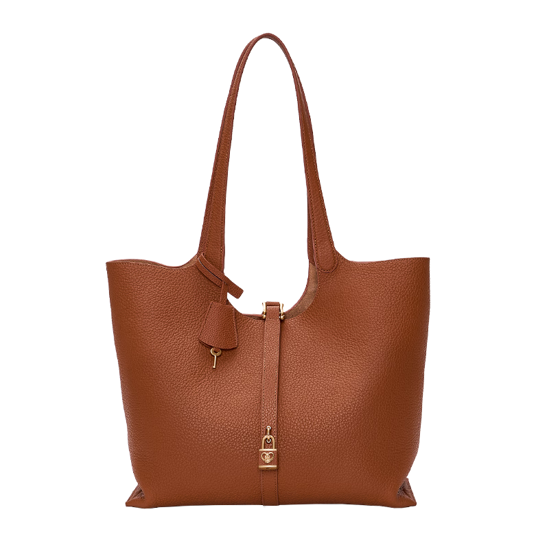 Hush Puppies Women's Handbag, Large Capacity Tote Bag, Cowhide Shoulder Bag, High-End Commuter Bag, Birthday Gift for Girlfriend