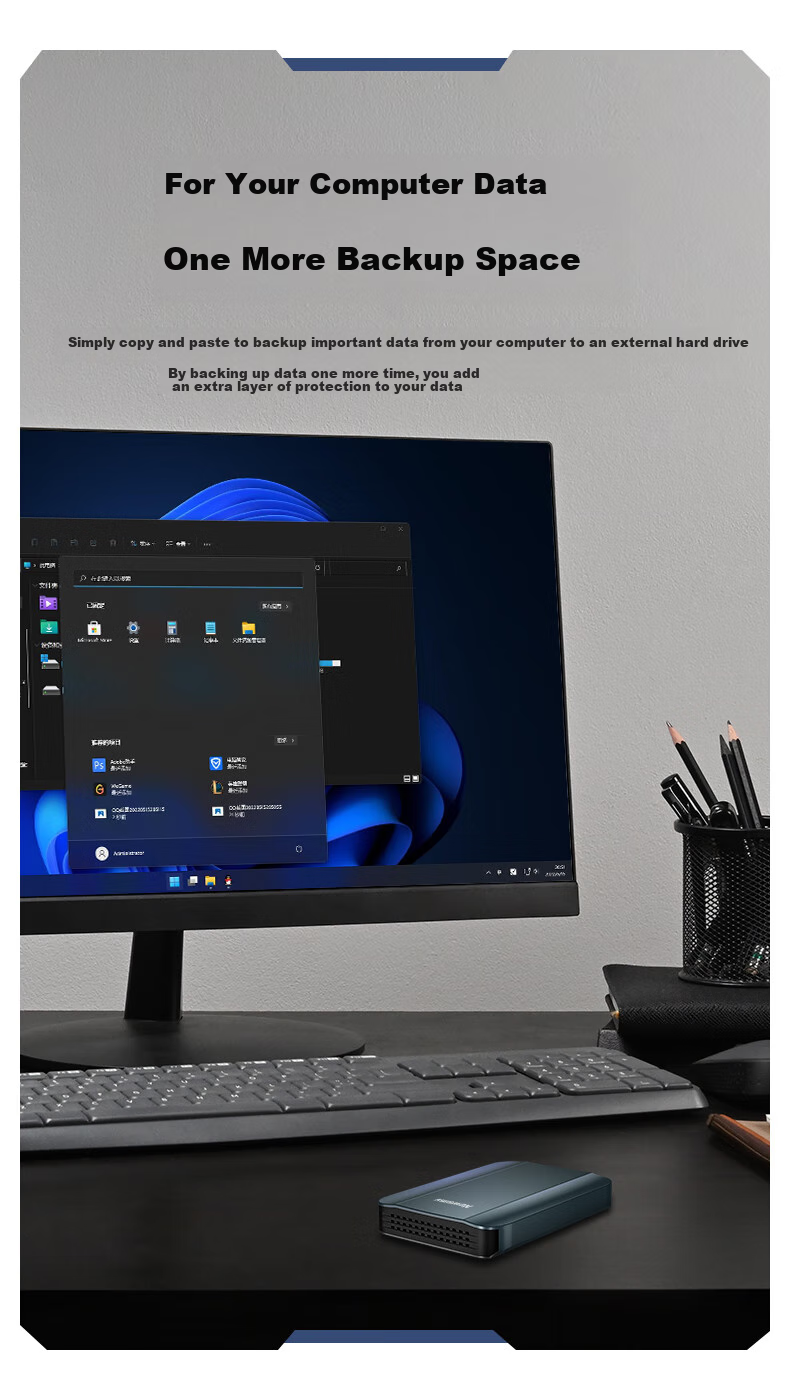 Newsmy 1TB Portable Hard Drive Mechanical Xinghan Metal Series USB3.0 2.5-Inch Elegant Blue High-Speed Stable Office Data Backup Photo Backup 5
