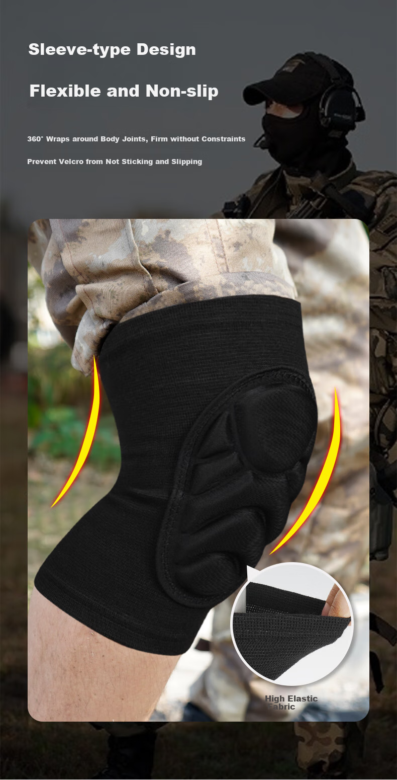 NAILEKESI N Knee And Elbow Pads, Tactical Four-Piece Set, Thickened, New Recruit Training, Pre-Enlistment Kit, Crawling Obstacle, Anti-Collision Set 5