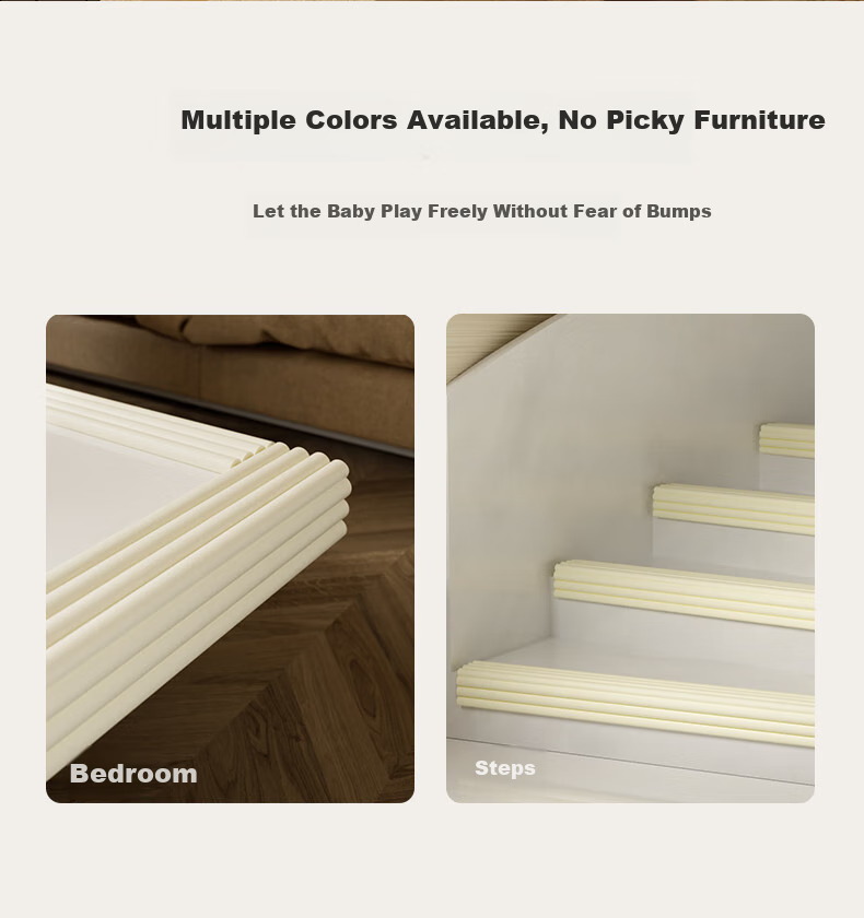 BEIDELI Multifunctional Anti-Collision Strip for Baby Furniture, Cabinet Corner Guard, Protective Edge Strip, No Glue Required, W-Shaped White, 4 Meters 2