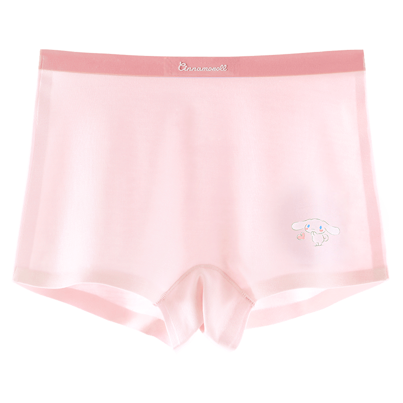 Hello Kitty Girls' Modal Boxer Briefs, Breathable Thin Seamless Underwear for Older Children, Ice Silk Fabric, Style 55612, Flat Angle, Size 150