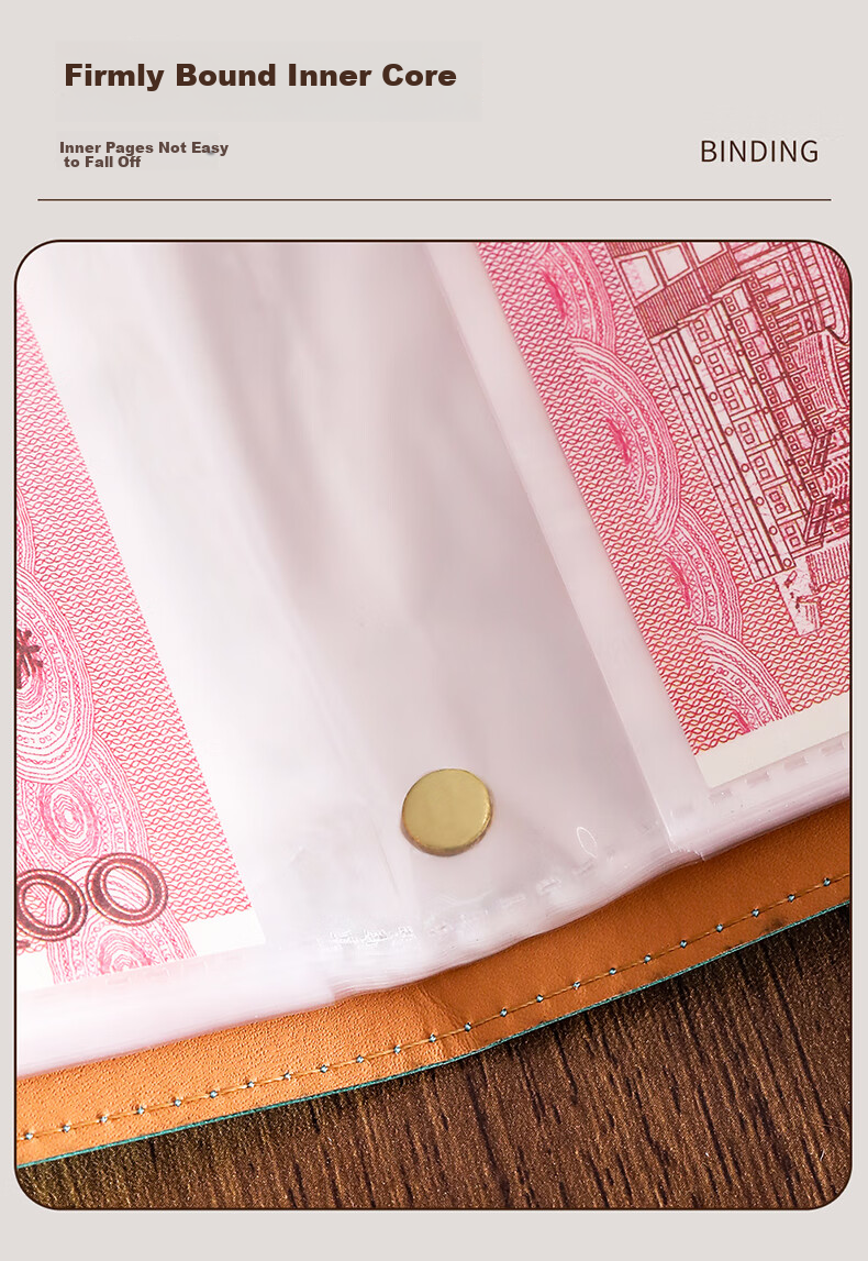 Jiaranheng Multi-Functional Savings Deposit Book Organizer, Waterproof Large Capacity Collection Folder for Bank Large Paper Deposit Slips And Cards, A6 Black Loose-Leaf Bill Holder 3
