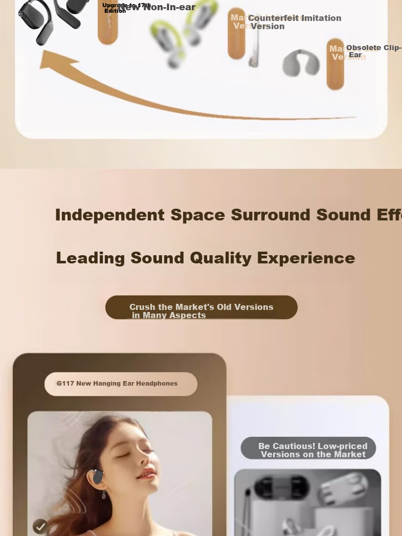 MICROKIA [Ultra-Audio | Cloud-Like Comfort] Bluetooth Headphones, Over-Ear Bone Conduction Concept, Wireless Non-In Open Design, Long Battery Life, Commuter And Sports Headphones 1