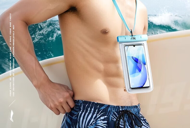 LI-NING Waterproof Touchscreen Phone Pouch Swimming Dustproof Protective Underwater Shooting Case 2