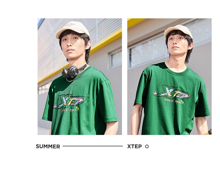 XTEP Summer New Men and Women Cooling Short Sleeve Outdoor Quick-Dry Cotton Sports Breathable T-Shirt 25