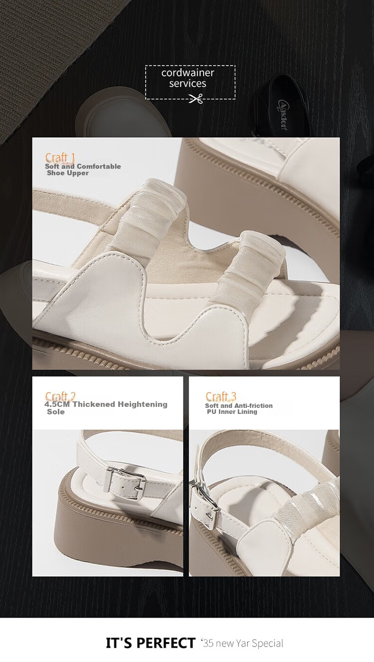 ZHR Roman Sandals for Women, Summer Height-Increasing Slippers, Outdoor Wear, Single-Strap Women's Shoes, 2026 New Style JF10T, Beige, Size 36 18