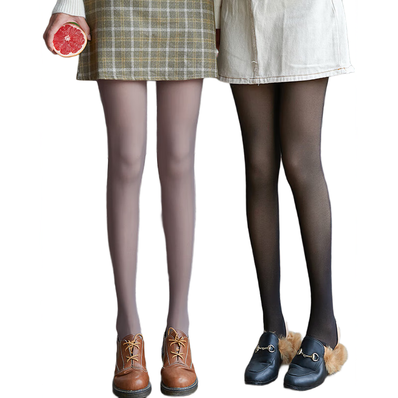 LangSha Thin Leggings Pantyhose, Nude Feel, Flight Attendant Gray, One-Piece Real Skin-Like Pants, Plus Size, for Outdoor Wear, Fake Flesh-Colored Stockings