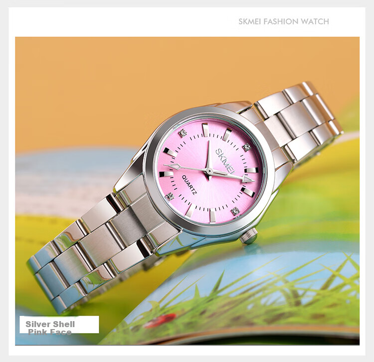 Skmei Fashionable, Unique, Light Luxury High-End Calendar National Watch Quartz Wristwatch Mechanical Style Women's Birthday Gift 7070 10