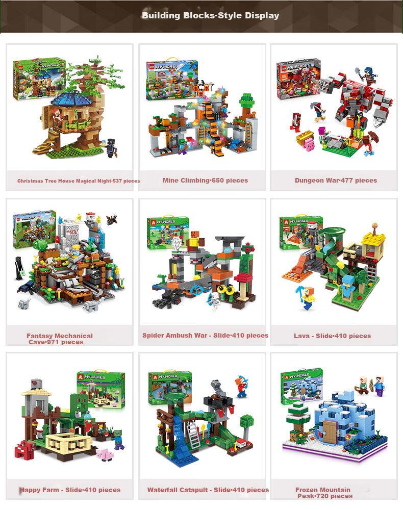 Quweitongnian My World Building Block Toy Miniature World Boy's Assembly Model Boy's And Girl's Christmas Gift 2