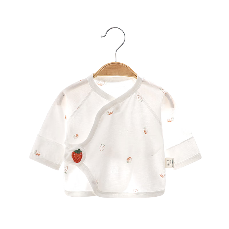 Aibaoshi Baby Clothes Summer Newborn Half-Back Shirt, Infant Home Wear Monk Robe Cute Strawberry T167 Size 59