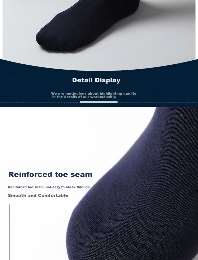 Langsha Men's Long Socks, Pure Cotton Antibacterial Spring And Autumn Breathable Full Cotton Calf-Length Black And White High Tube Winter Business Socks for Me 17