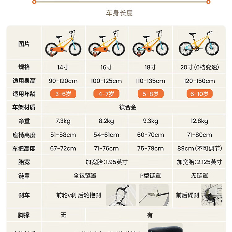 AMORHOME Children's Bicycle, 20-Inch Mountain Bike, for Ages 6-10 Students, 7-Speed Disc Brake Bicycle 11