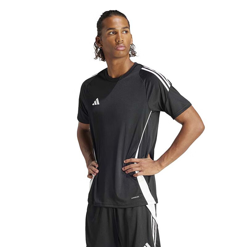 Adidas Men's Football Series, TIRO24 JSY Short-Sleeve Shirt, IJ7676, Black, Size L 2