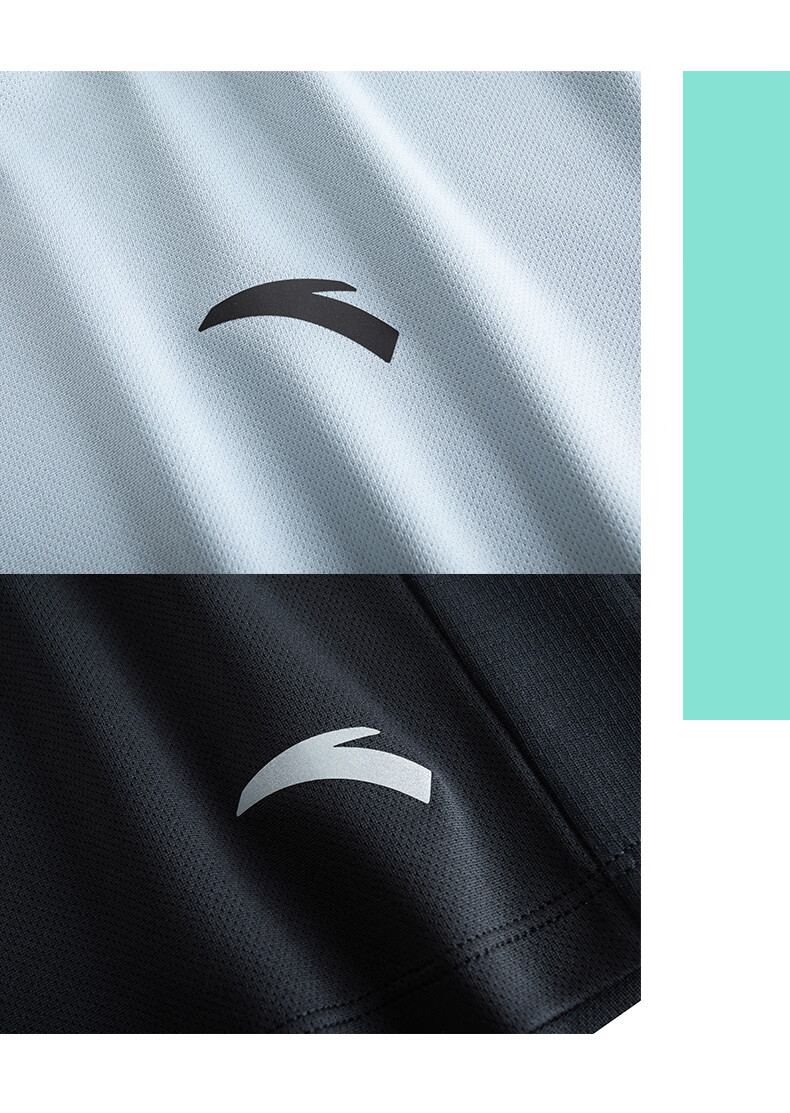 Anta Quick-Dry Set | Men's Summer Sports Short Sleeve T-Shirt and Shorts Two-Piece Moisture-Wicking Breathable Running Fitness Training Suit 10