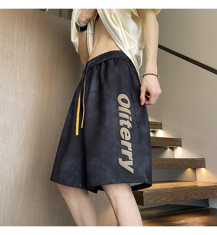 Zofeili Men's American Tie-Dye Shorts Summer 2025 Loose Casual Versatile Sports Pants Youth Trendy Five-Point Pants 7