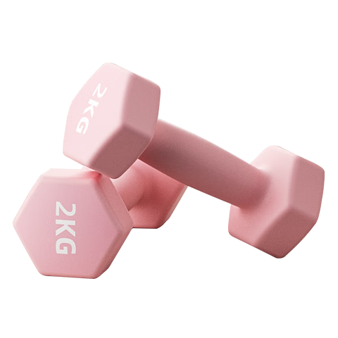 Langwei Dumbbell for Men And Women, Plastic-Coated Pure Iron Small Dumbbells, Strength Training Solid Cast Iron, Home Fitness [JINGDONG Exclusive]