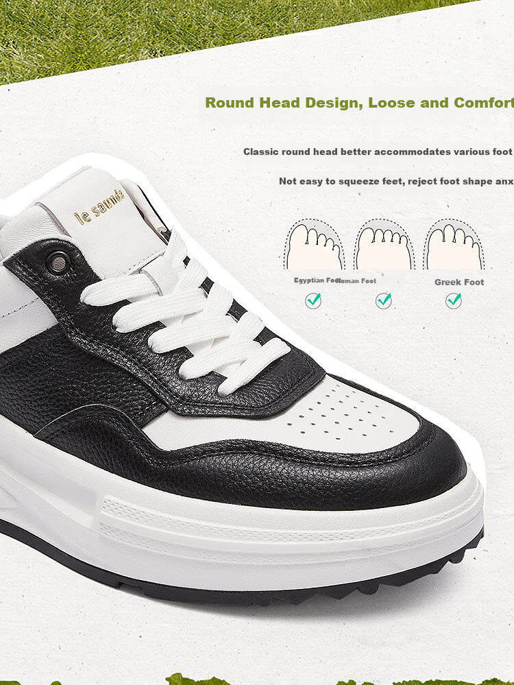 Le Saunda Hanxue Same Style Contrasting Color Low-Top Comfortable Thick-Soled Casual Sneakers Women's Shoes 66501, Cream White OWL, Size 34 5