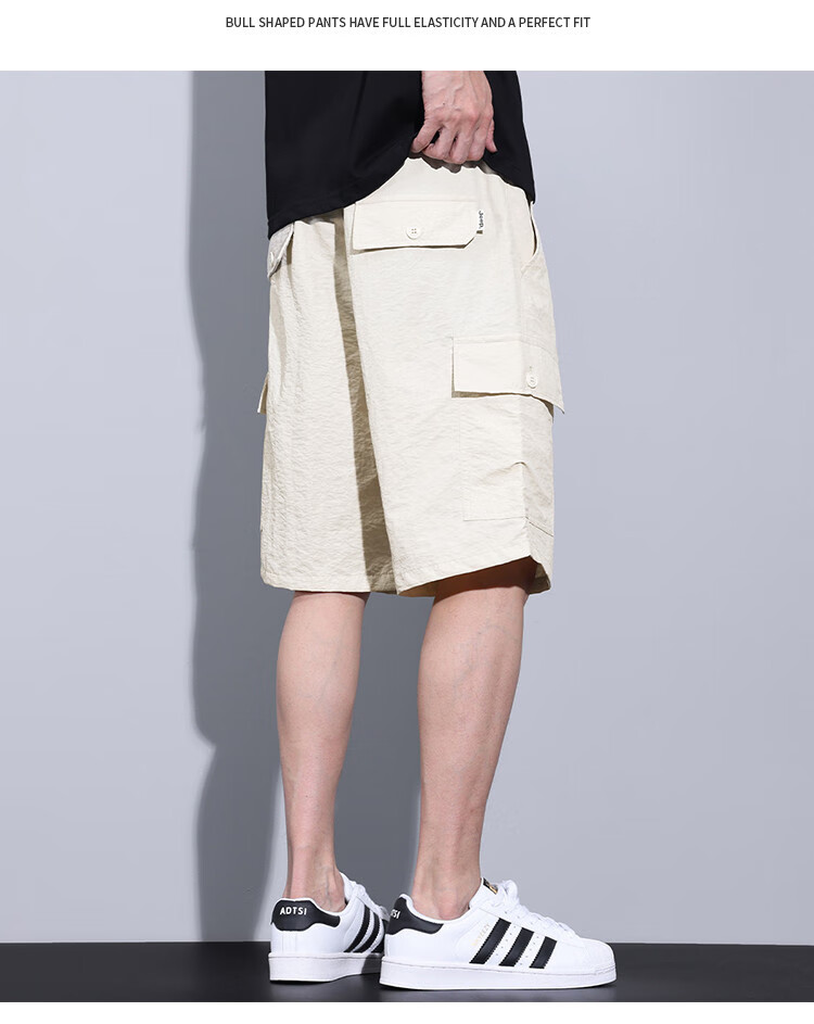 JEEP Ice Silk Workwear Five-Point Casual Shorts for Men, 2026 Summer Thin Loose Straight-Leg Cool Mid-Length Pants for Me 20