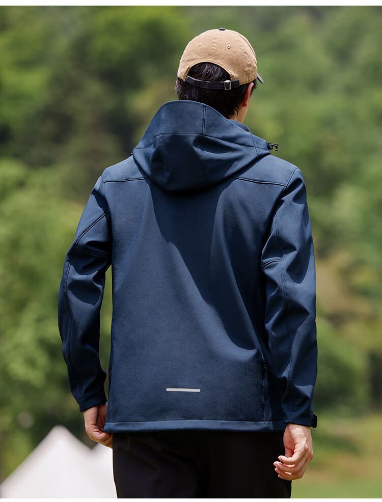 Pioneer Camp Men's Seal Softshell Jacket Spring Autumn Outdoor Mountaineering Waterproof Windproof Fleece Lined Warm Running Sports Jacket 22