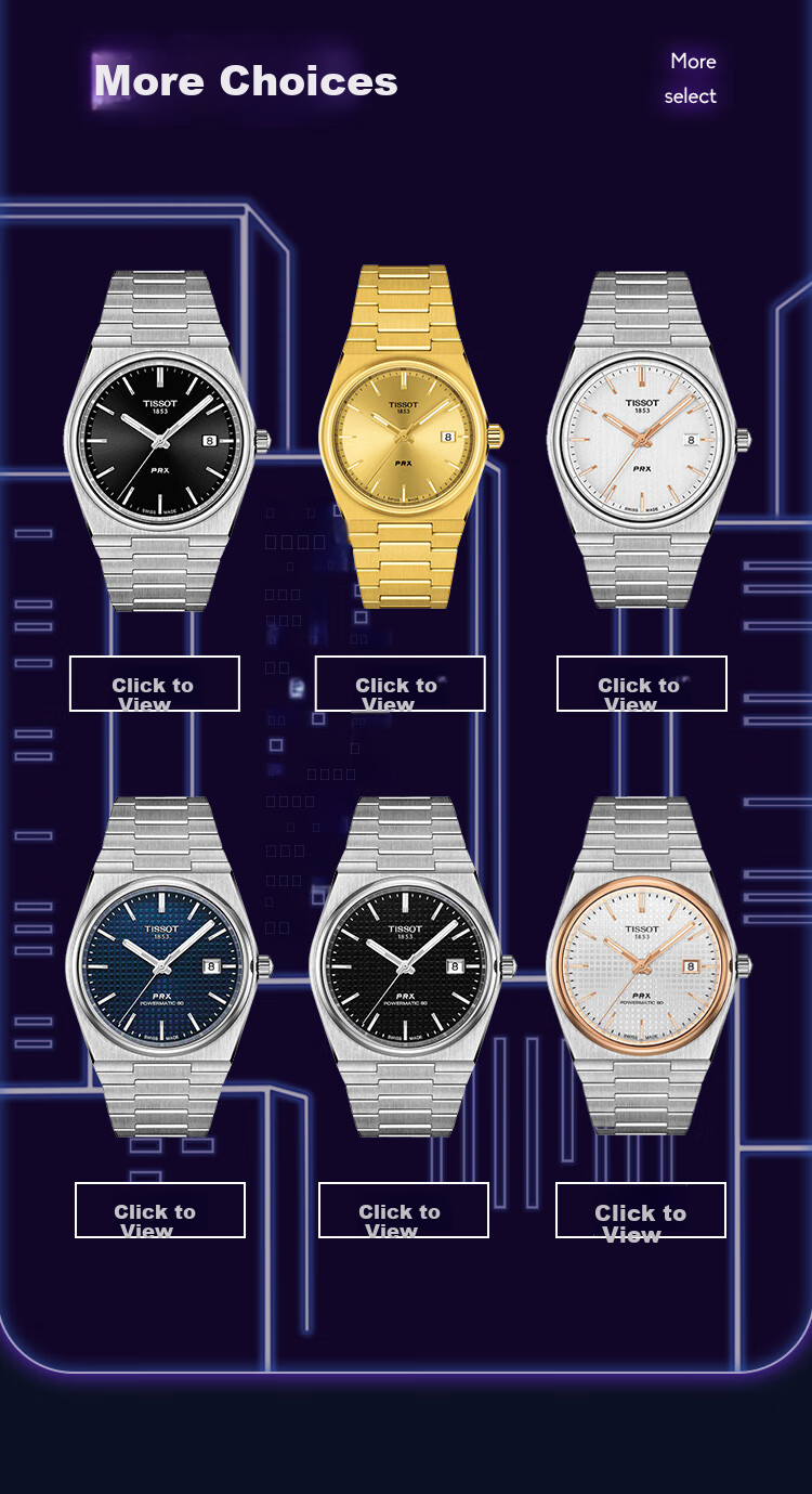 TISSOT Gong Jun's Choice, PRX Super Player Series Men's Watch, Swiss Quartz Men's Fashion Watch, Birthday Gift 7