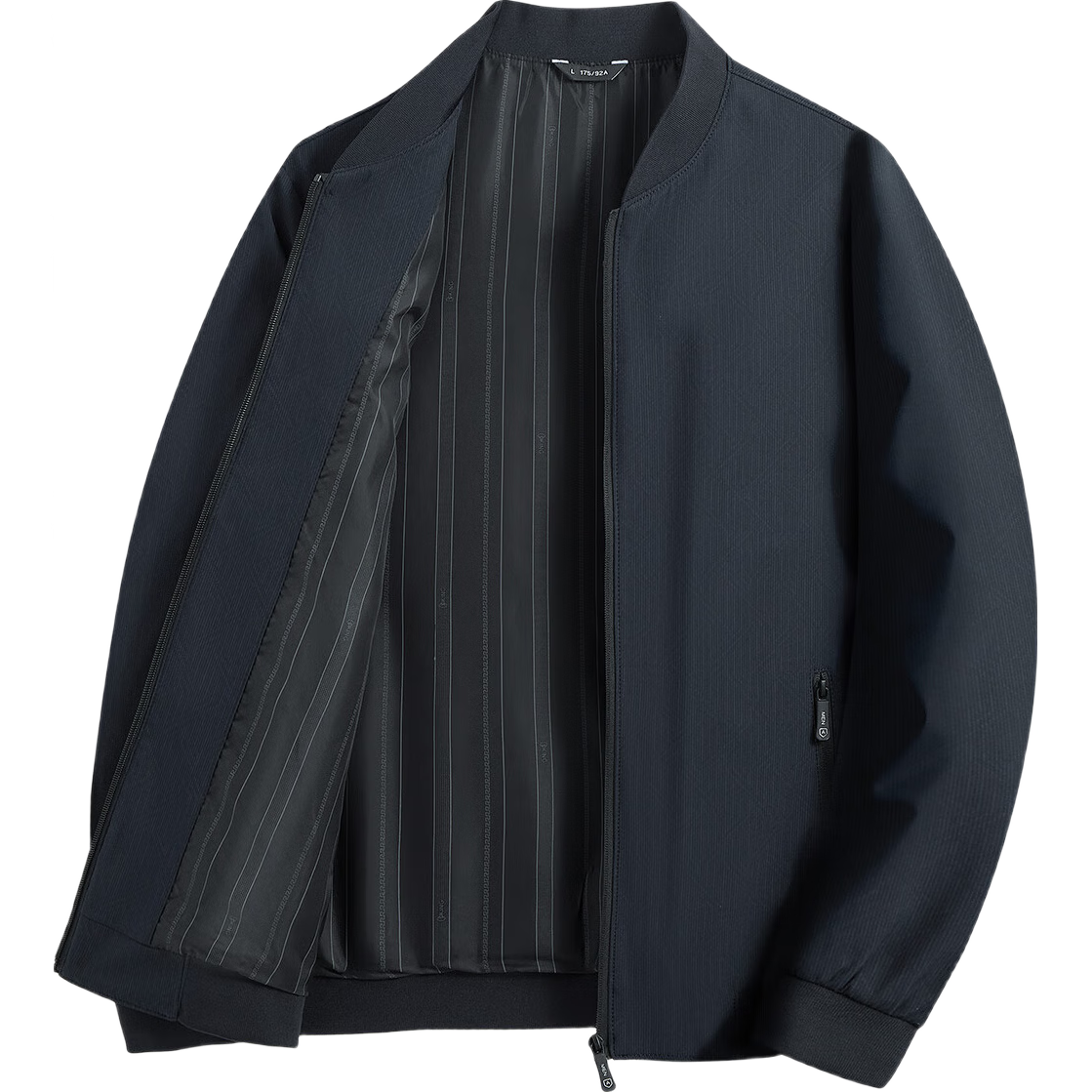FIRS Men's Jacket for Spring And Autumn, Lightweight, Skin-Friendly, Soft, Draping, Wrinkle-Resistant, Baseball Collar, Elastic, Comfortable Casual Outerwear