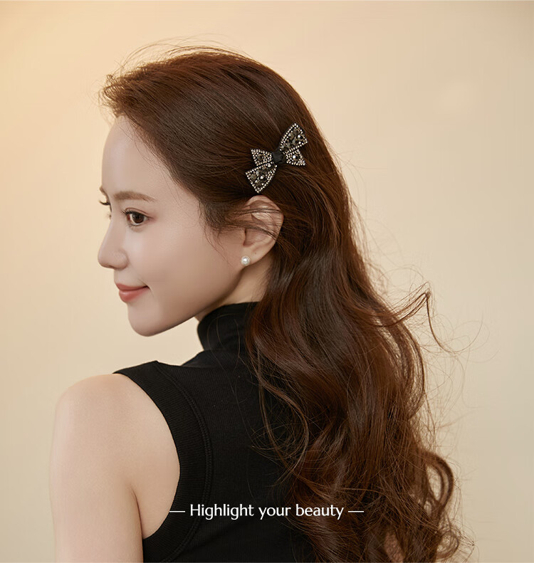 CHIMERA 2-Piece Bow Edge Hair Clip Bangs Fragment Hairpin Duckbill Clip Hair Accessories for Women Birthday Gift 1