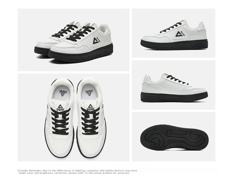 PEAK Air Force One Sneakers for Women, Summer Low-Top Wear-Resistant Casual White Shoes, Soft-Soled Versatile Sports Shoes DB310128 48