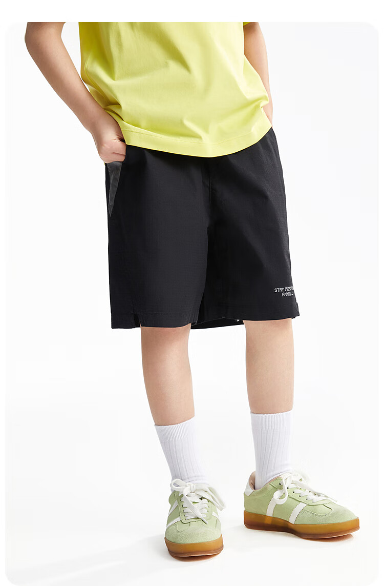 Annil Boys' Shorts, 2025 Summer New Style, Pure Cotton Pants, Casual Breathable Mid-Length Shorts, Jacquard Five-Point Shorts 6