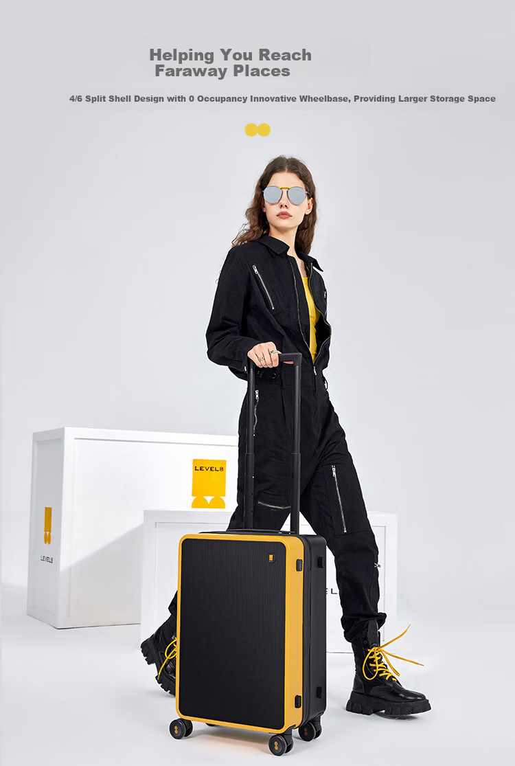 LEVEL8 Luggage Trolley Suitcase Carry-On 20-Inch for Men And Women Students, Stylish Tianshengduoman Series Travel Case Gree 6