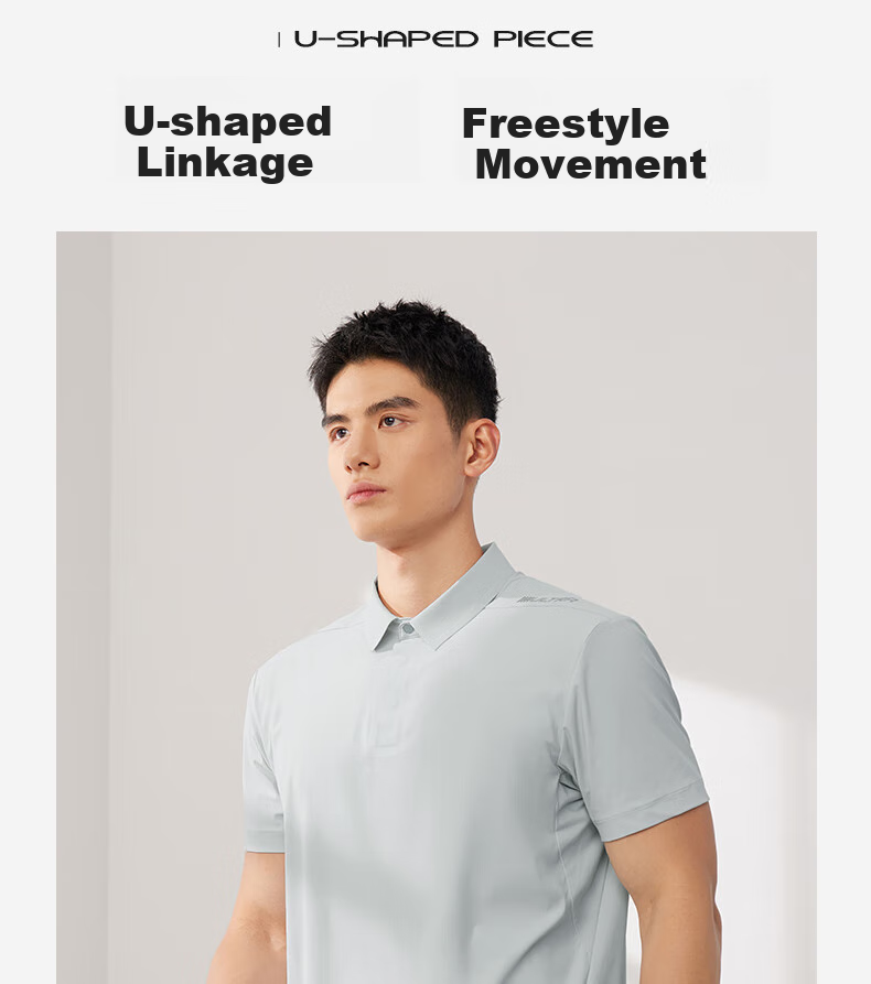 361° Men's Spring Summer Sports Polo Shirt Casual Loose Cool Breathable Short Sleeve 652624107-4 7