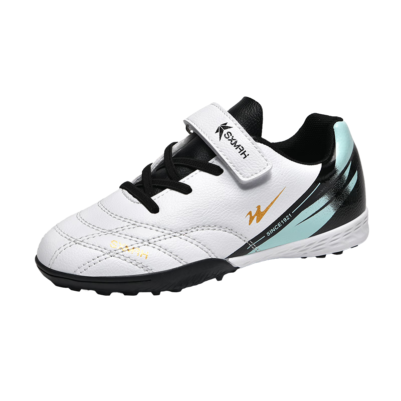Shuangxing Kids Soccer Shoes Big Kids TF Turf Cleats Magic Tape Training Shoes Boys Girls Grass Youth Student Competition Shoes