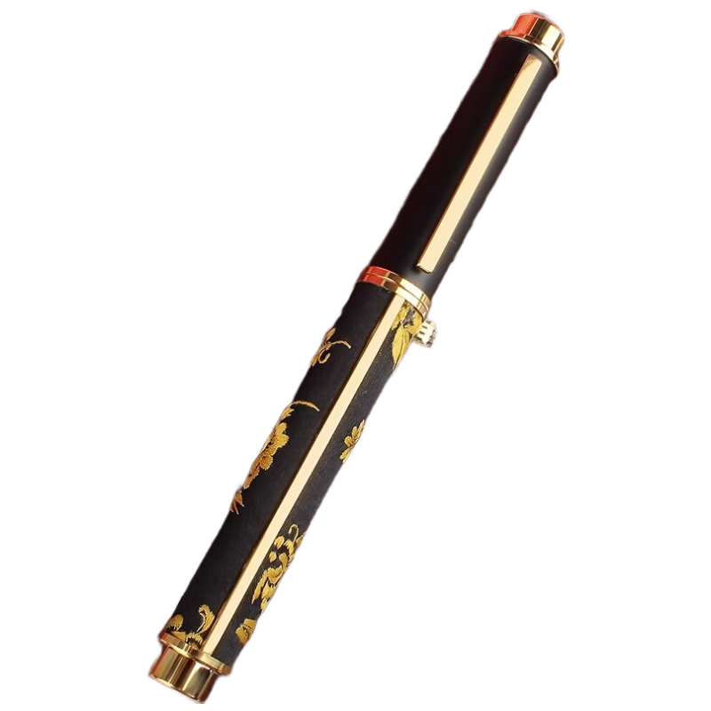 HERO Premium Collector's Fountain Pen, 18K High-End Gold Nib Signature Pen, Luxury Business Gift, Light Luxury Mid-Autumn Festival National Day Birthday Present, 2192/Fuqiu Flower