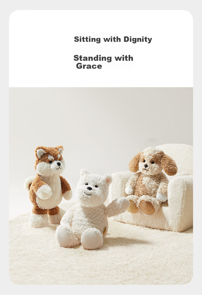 Babycare Baby Series Static Doll, Children's Plush Toy Dog, Birthday And Qixi Festival Gift for Girlfriend - 36cm Shiba Inu 5