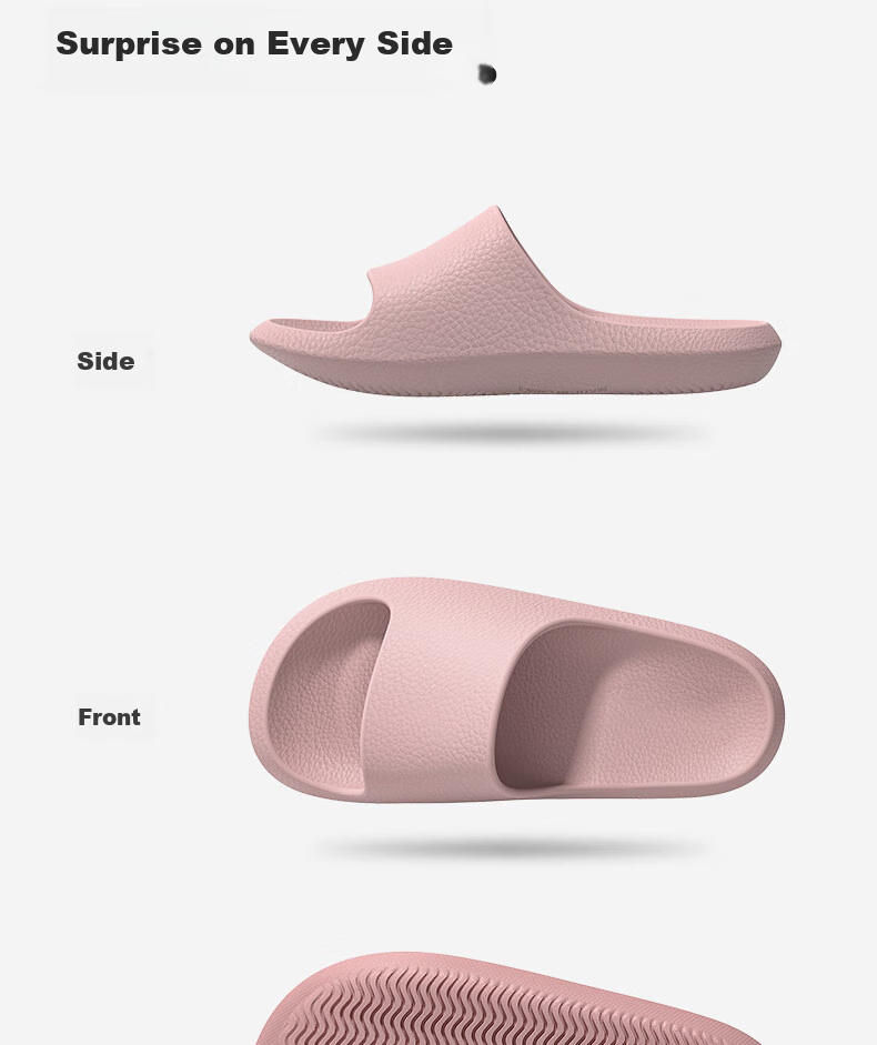 GUOLUOFEI Men's Lightweight Slippers, Spring And Summer New Style, Indoor Bathroom Shower Home Non-Slip Slippers for Women, Pink, Size 40-41 12