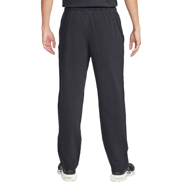 NIKE Men's Sports Pants, Spring And Autumn Style, Knitted Straight-Leg Casual Pants, Pure Cotton Sweat-Absorbing, FQ4333-010, Black, XL