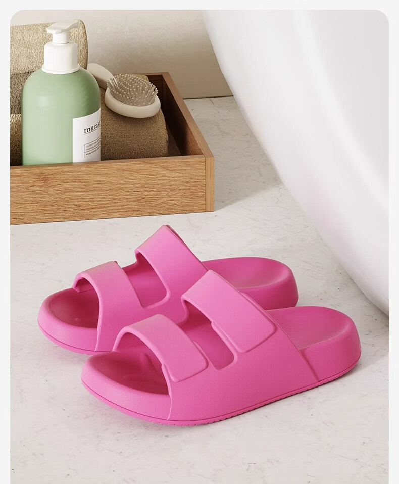 Sanli Beach Sandals Slippers for Women, Simple And Wearable Outside, EVA Non-Slip, Lazy Black, Size 42-43 4