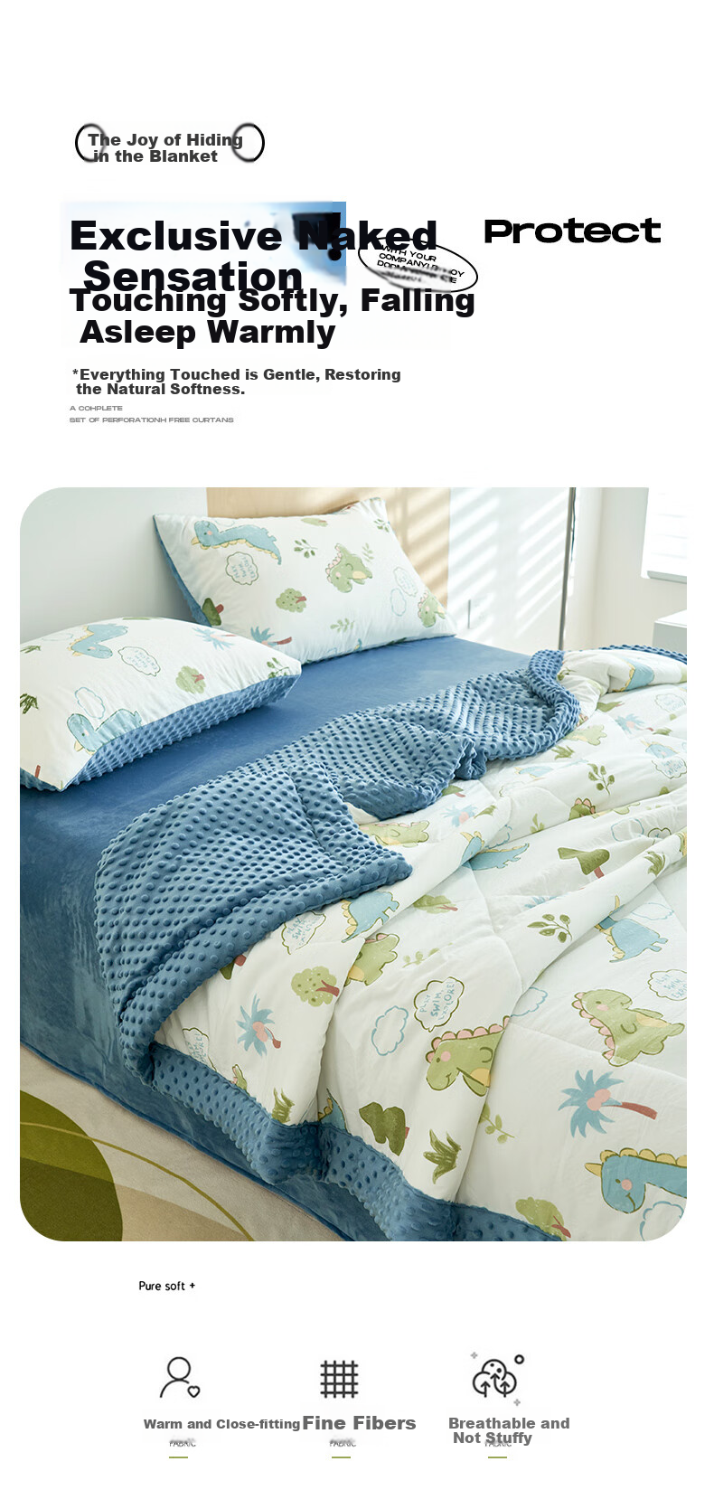 Grace Class A Fabric Doudou Fleece Summer Quilt, Single Person Summer Air Conditioning Quilt, Cooling Comforter, 150*200cm 1