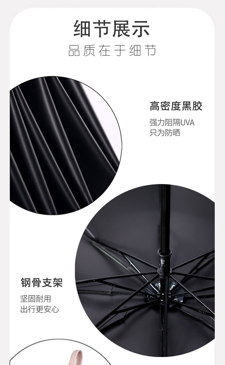 Tiantangshan UV Protection Umbrella, Three-Fold Portable Folding Sunshade, Dual-Use Umbrella for Rain And Shine, Party Cheese Color 6