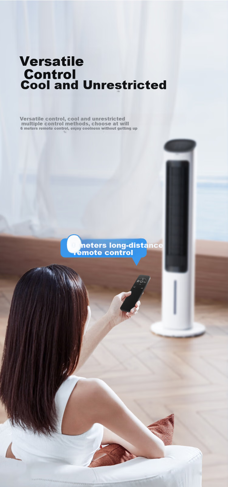 GREE [Plasma Sterilization] Home Air Conditioner Fan with Humidification, Cooling Fan with Water Cooling, Bladeless Tower Fan, Energy-Saving Cooling Machine, Air Cooler KS-06X70Dag 16