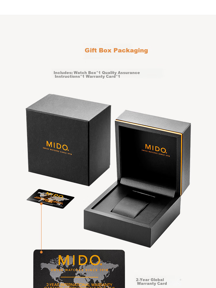 MIDO Swiss Watch, Rudder TV Large Calendar, Business Sports Casual, 80H Power Reserve Mechanical Men's Watch, Gift for Boyfriend 11