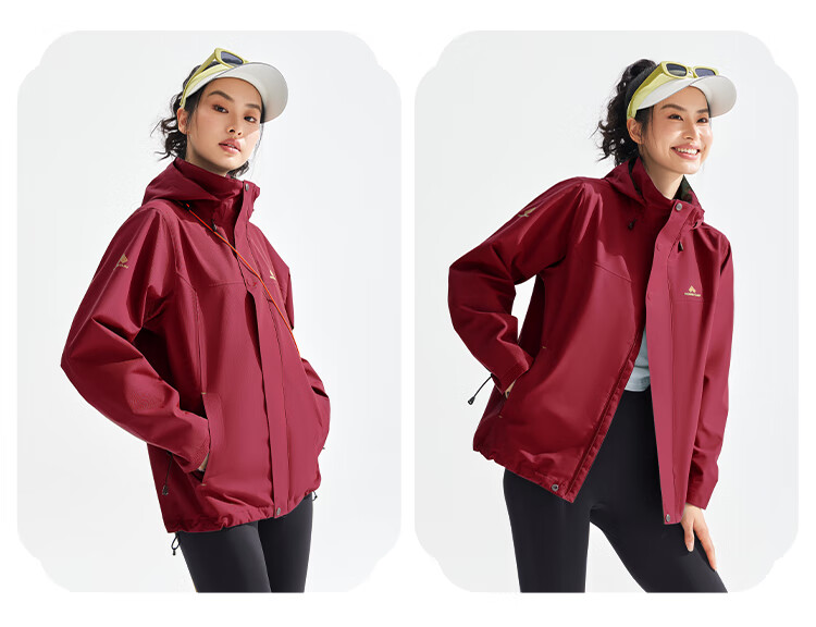 Pioneer Camp Tibetan-Style Windproof And Waterproof Jacket for Women, Spring And Summer Hard Shell Outdoor Hiking Mountaineering Coat with Hood 2