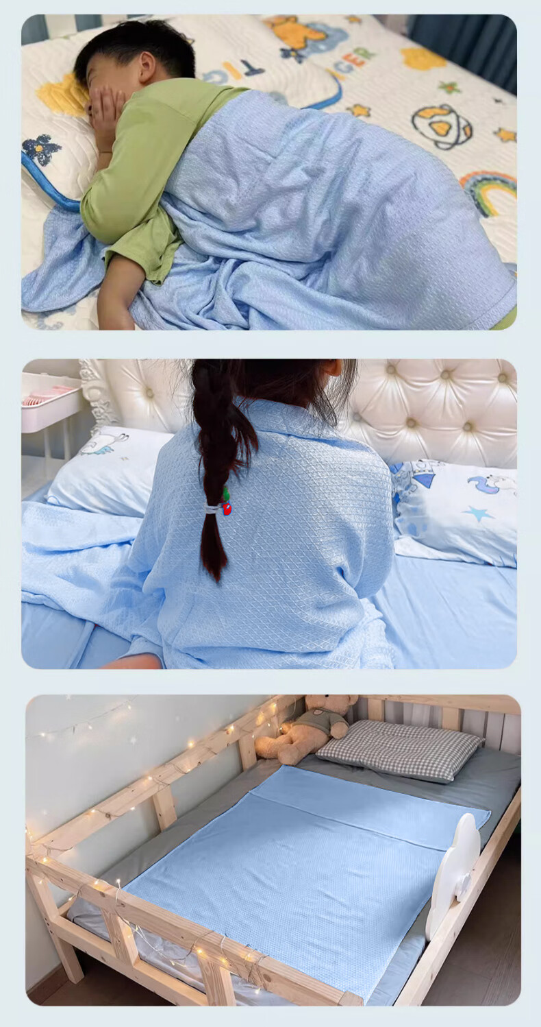 MUJI Baby Blanket Children's Air Conditioning Summer Quilt Newborn Bamboo Fiber Cover Ice Silk Blanket Gray 90*103cm 13