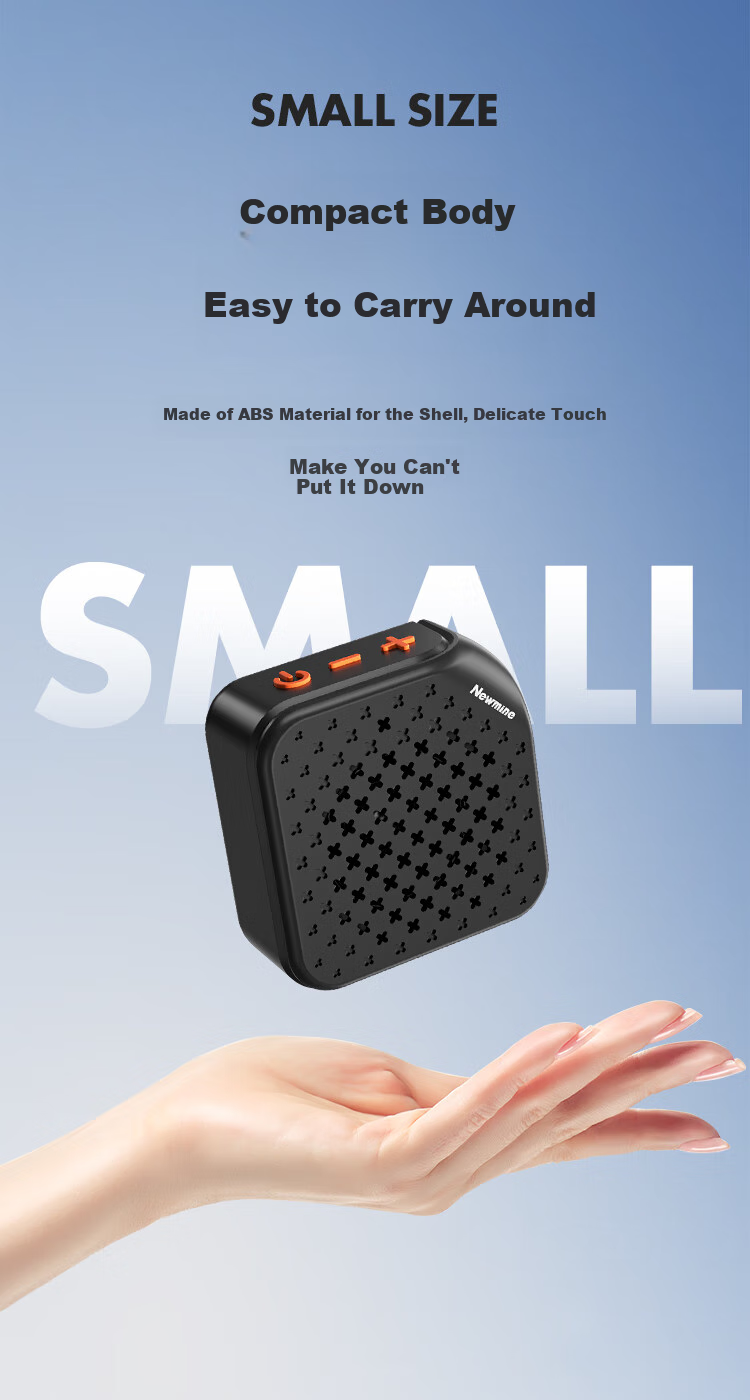 Newmine PBS001 Bluetooth Speaker, Wireless Desktop Laptop Mini Speaker, Portable Outdoor Mini Speaker for Phones, Payment Voice Broadcast Speaker with Deep Bass, Orange And Black Color 8